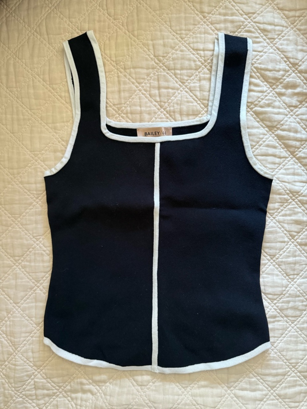 Bailey 44 Black Tank with White Contrast Trim